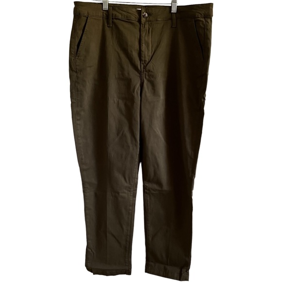NWT Sam Edelman Morrisson Trouser in Olive Size 14/32 Cotton - Picture 2 of 7